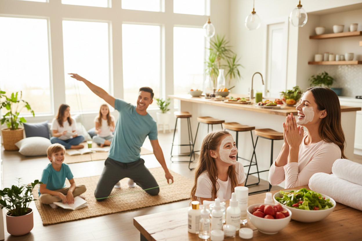 familia con calida de vida y cuidado personal